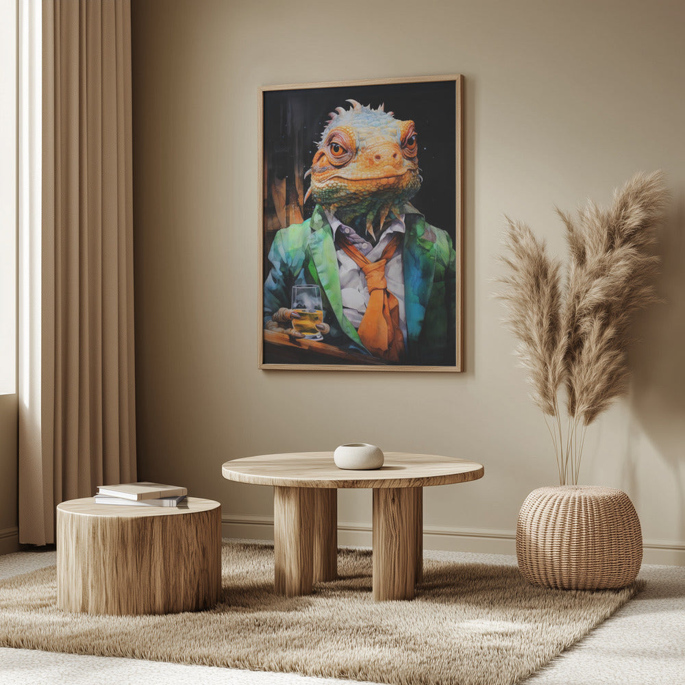 Chameleon Watercolor Animal Art | Poster