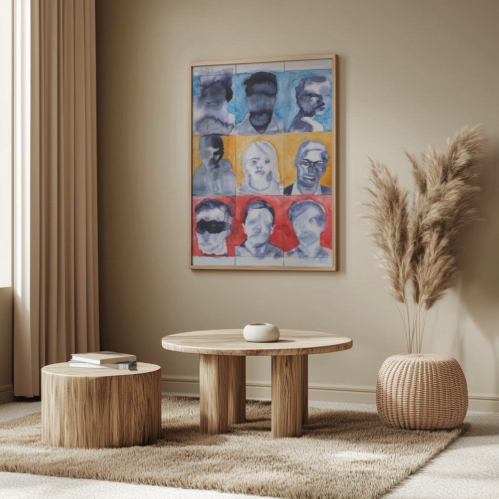Porträttrutnät nr 1 | Poster