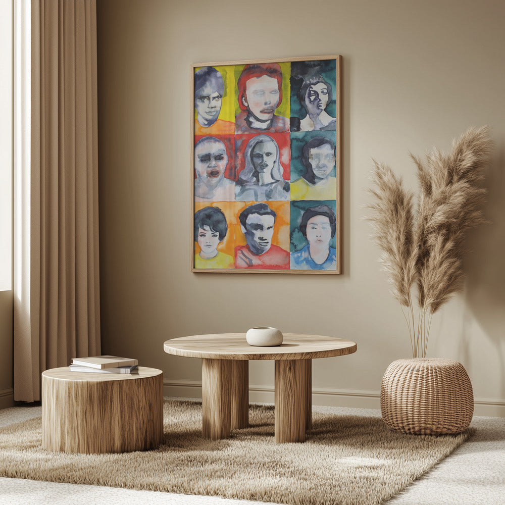 Porträttrutnät nr 2 | Poster