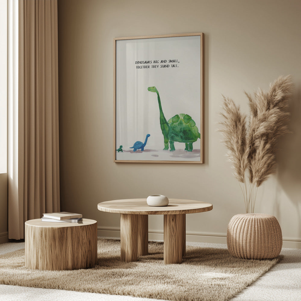 Dinosaursbigandsmall | Poster