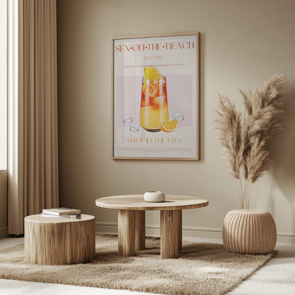 Tropisk solnedgång med klunk | Poster