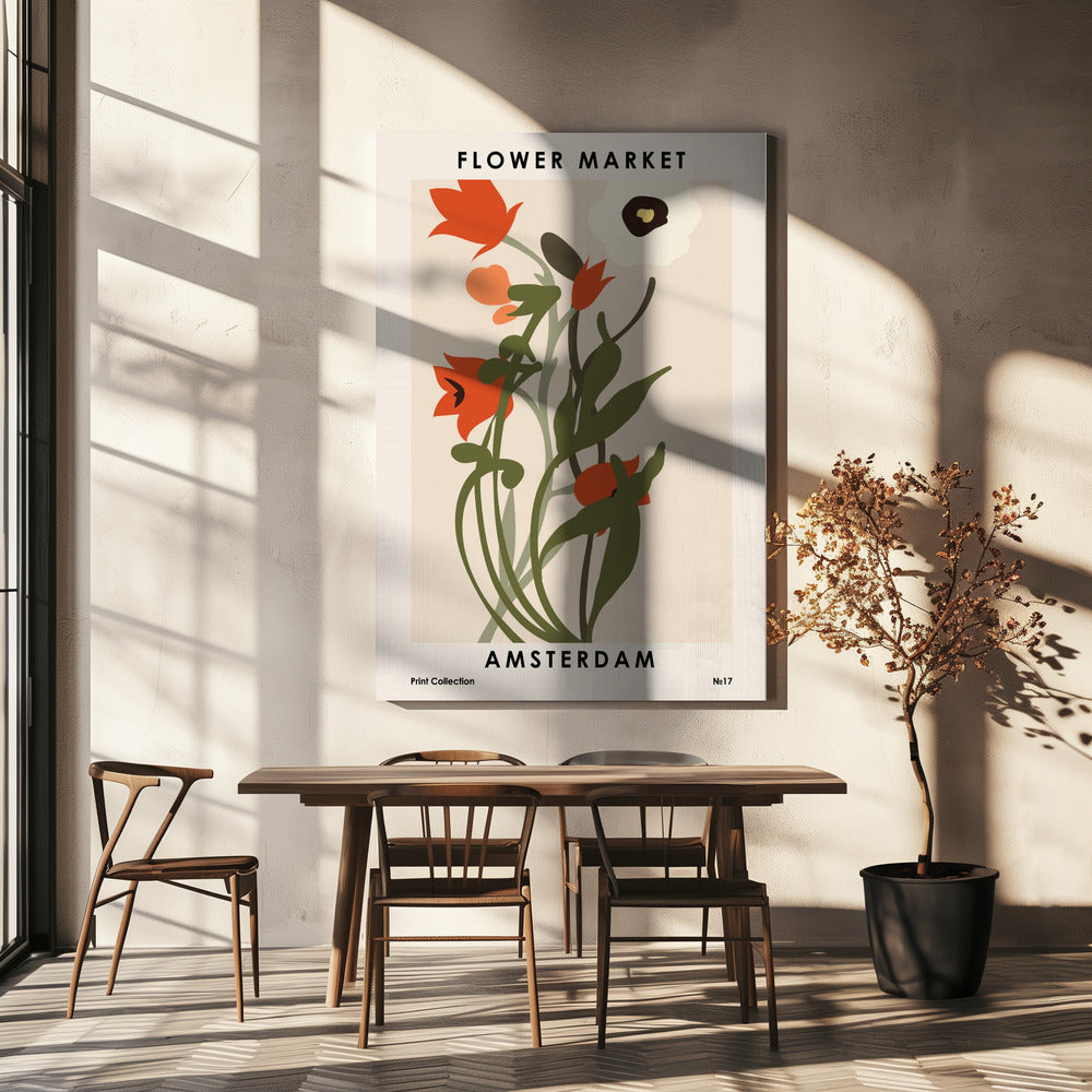 Flower Market Amsterdam | Canvas