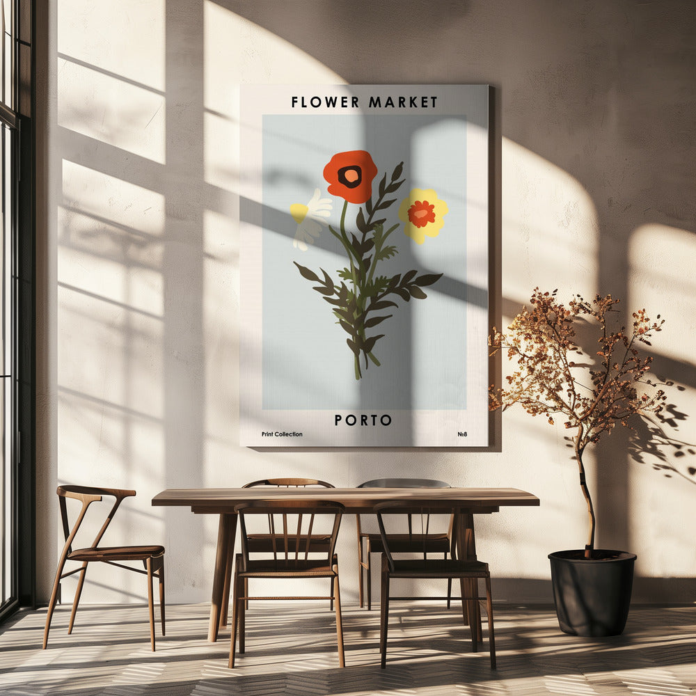Blomstermarked Porto | Lærredsbilleder