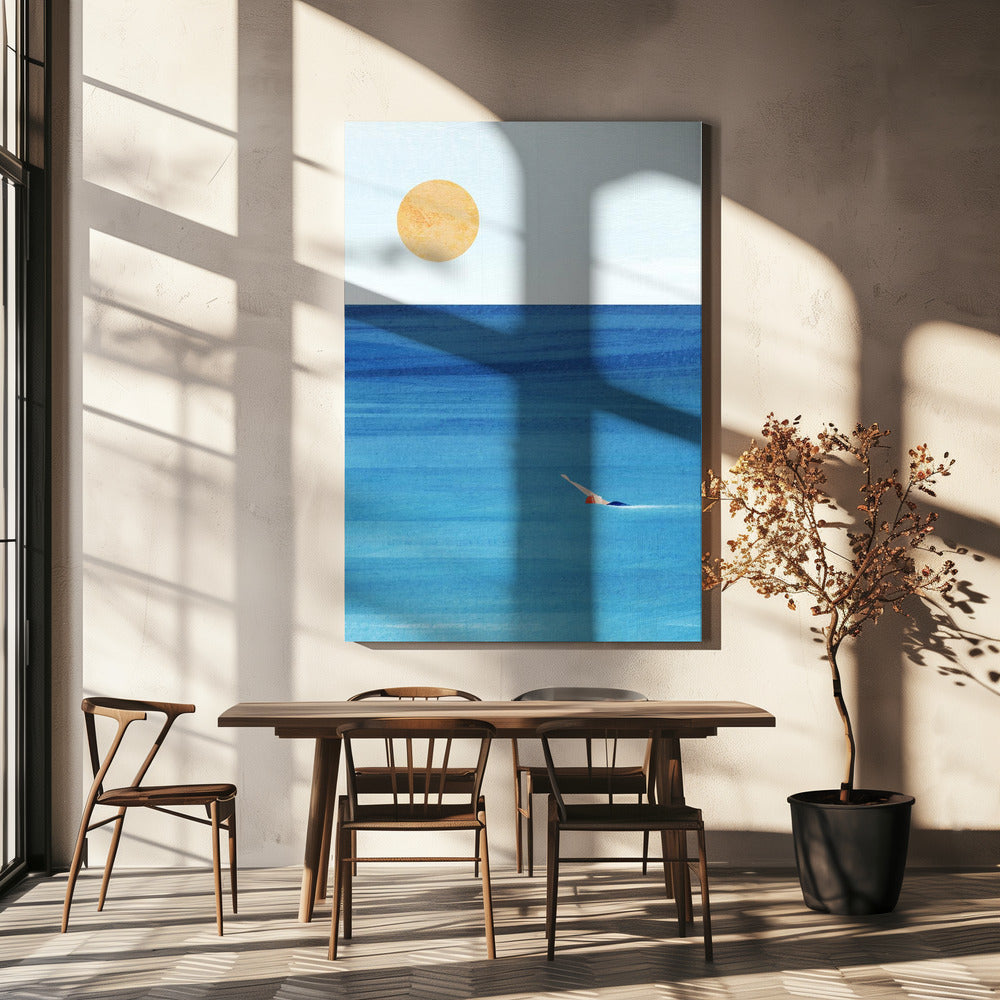 Nage en mer | Tableaux sur Toile