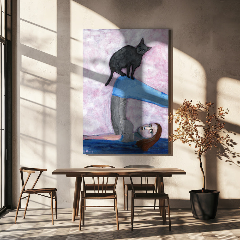 Yoga med min katt | Canvas