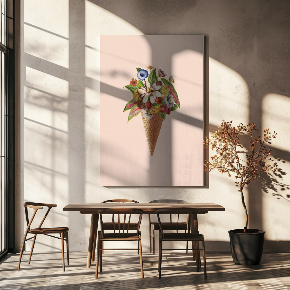 Botanisk rosa glass | Canvas