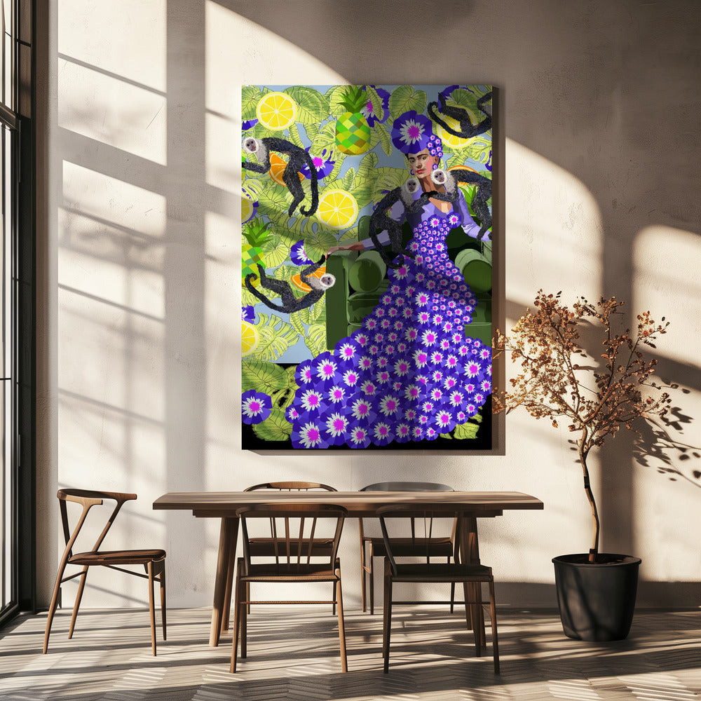 Frida im Garten | Leinwand-Bilder