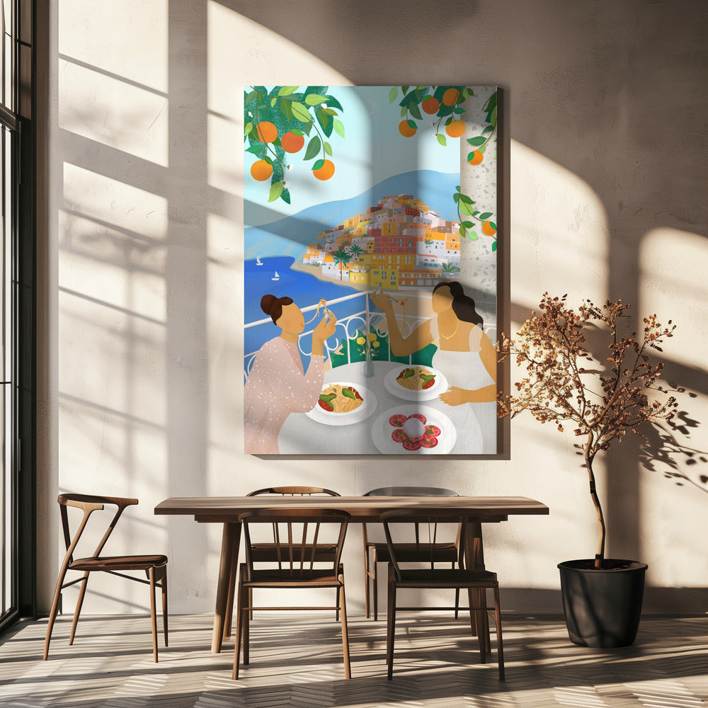 Girls in Positano | Canvas