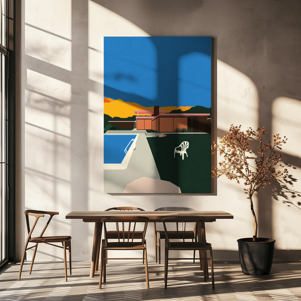 Kaufmann Desert House Poolside | Canvastavla
