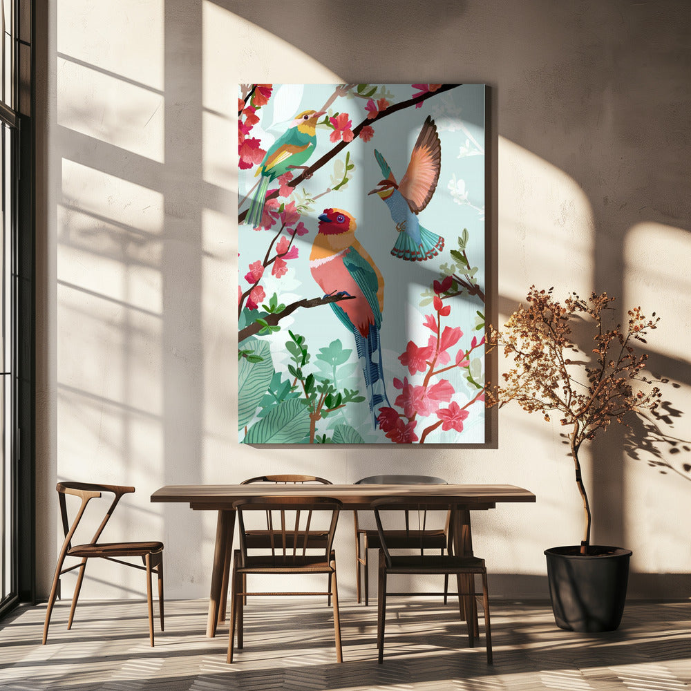Oiseaux d'été | Tableaux sur Toile