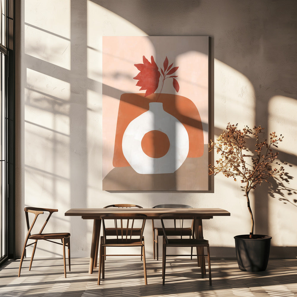 Vase and Leaves | Canvas