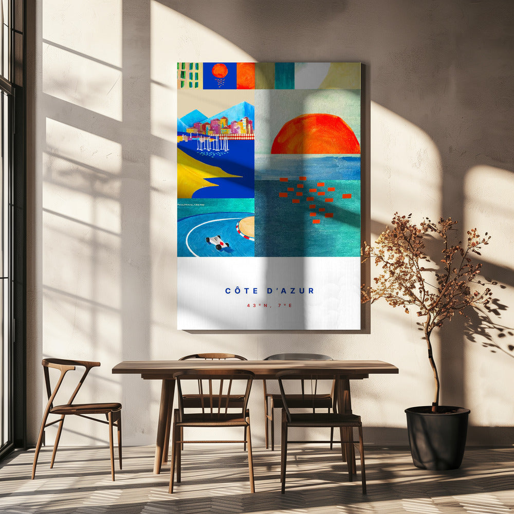 MODERN RIVIERA: COLOURFUL CÔTE D&#039;AZUR POSTER | Canvas