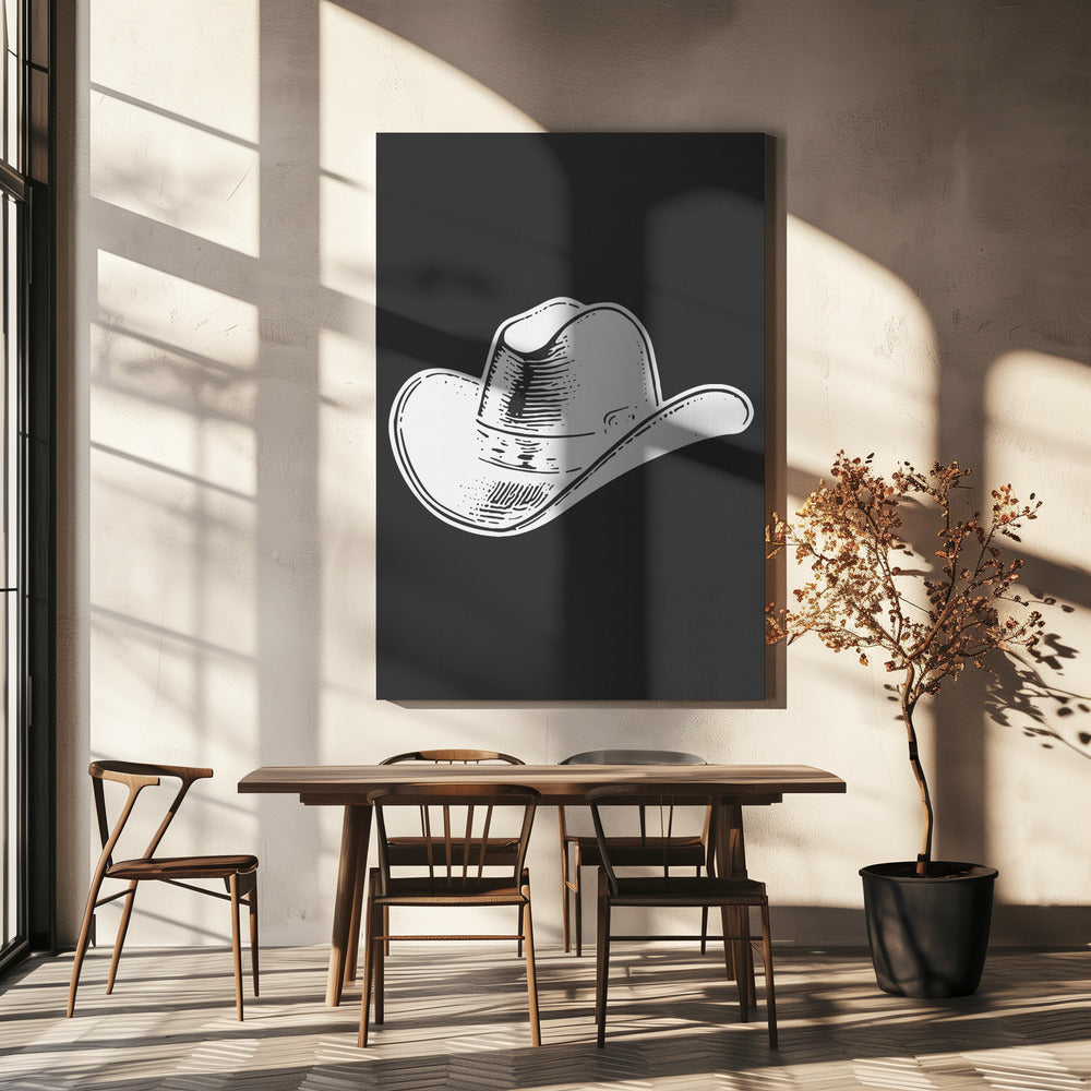 Svart cowboyhatt | Canvas