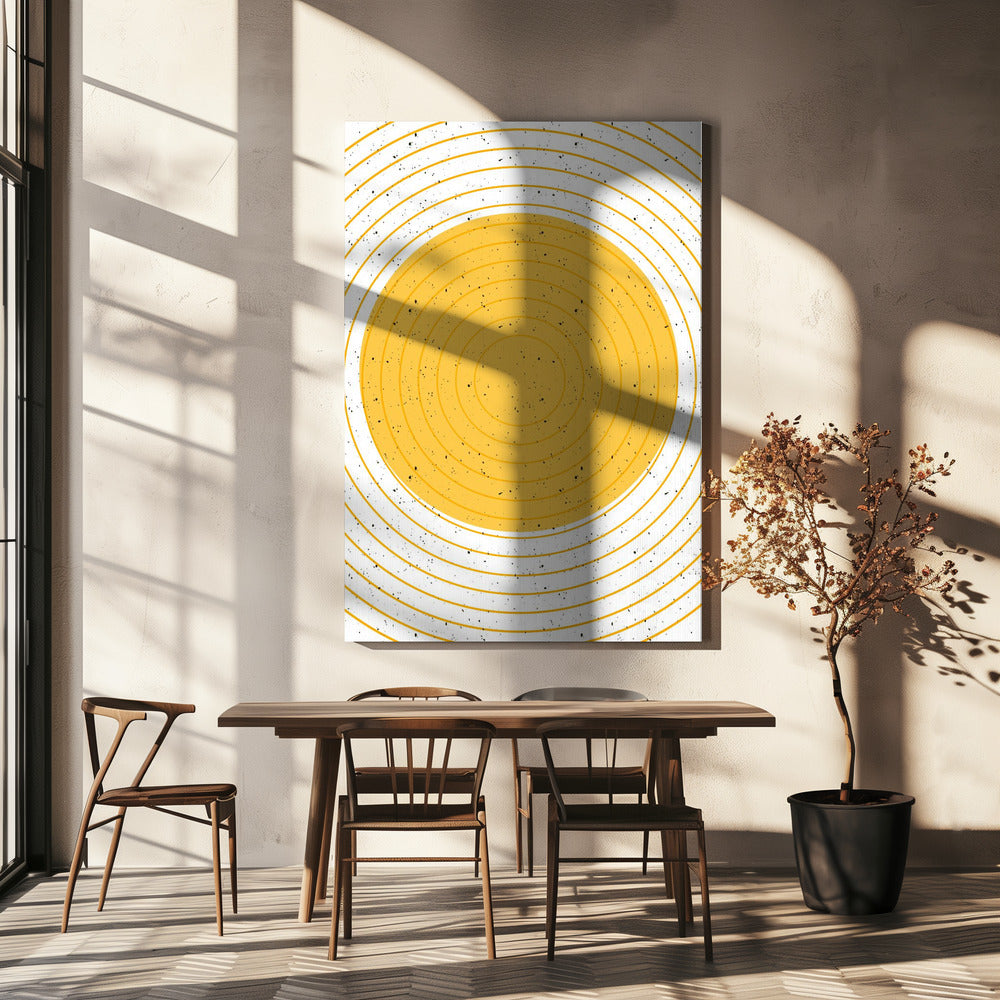 Konzentrische gelbe Kreise | Leinwand