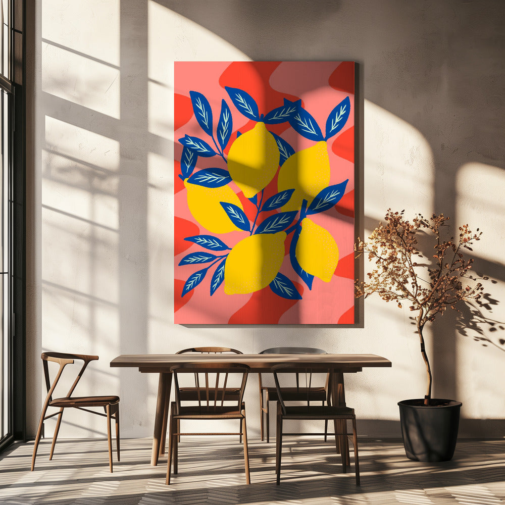 Livlig citronexplosion | Canvas