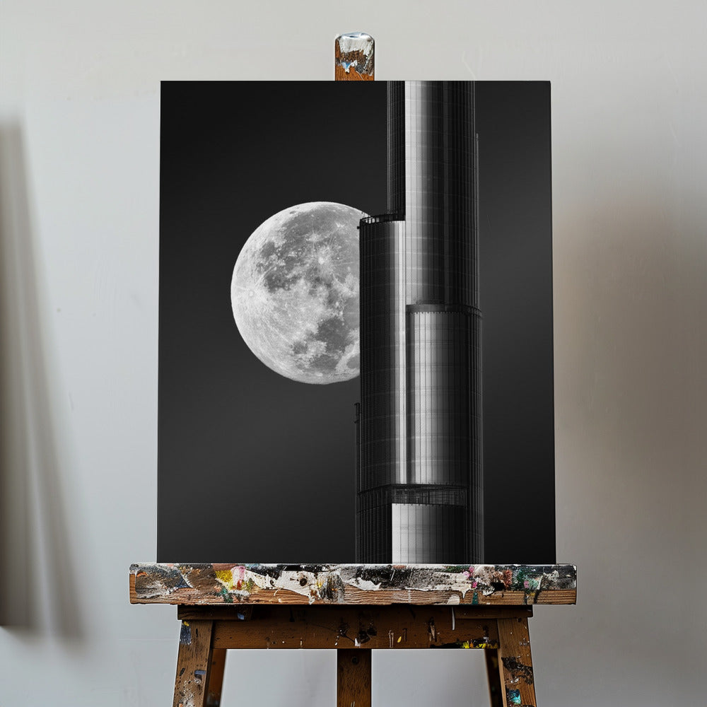 Super lune Burjkhalifa | Tableaux sur Toile