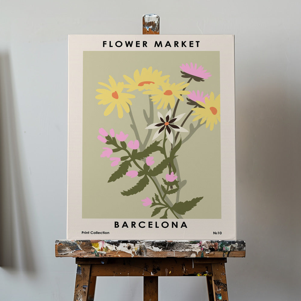 Mercato dei fiori di Barcellona | Stampe su Tela