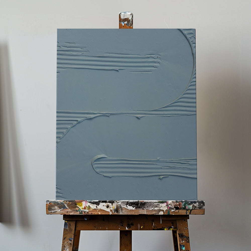 Leratextur 12 Blå | Canvas