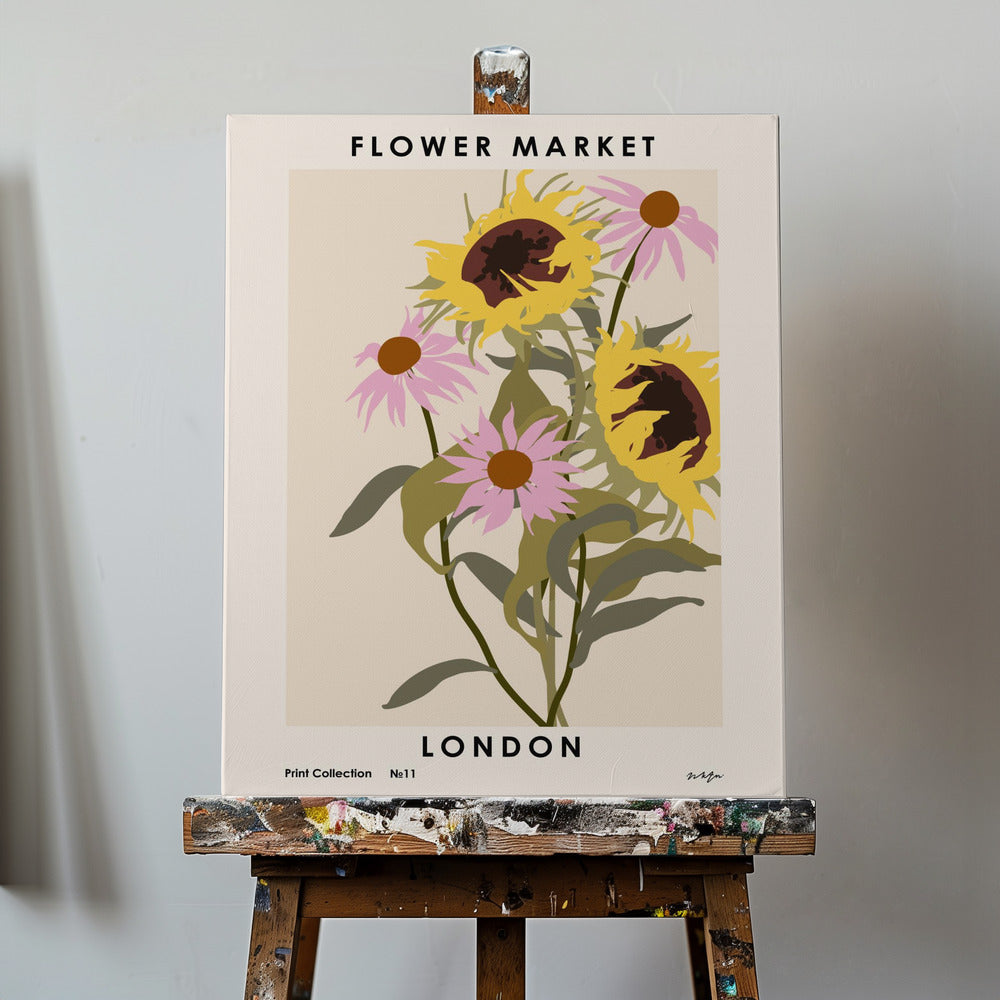 Blomstermarked. London | Lærredsbilleder