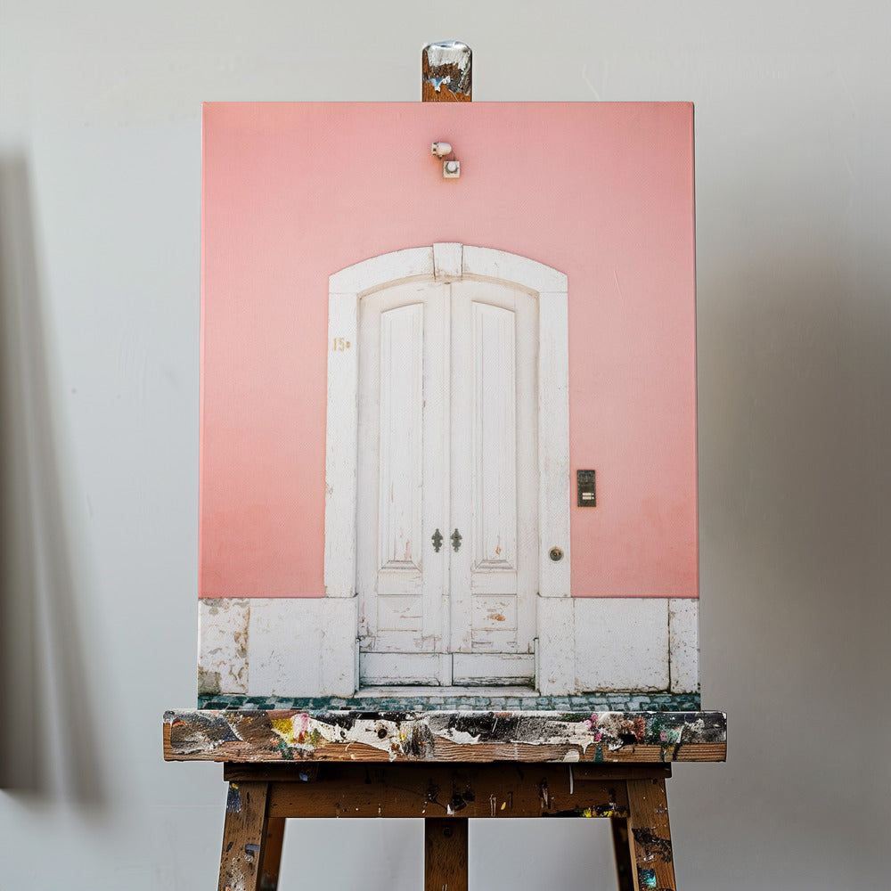 La porte blanche de Lisbonne | Tableaux sur Toile