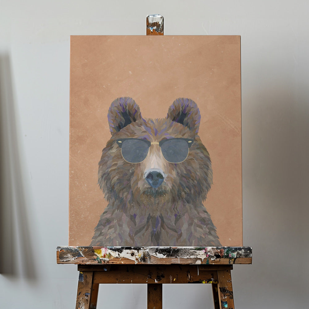 Coolt björnporträtt | Canvas