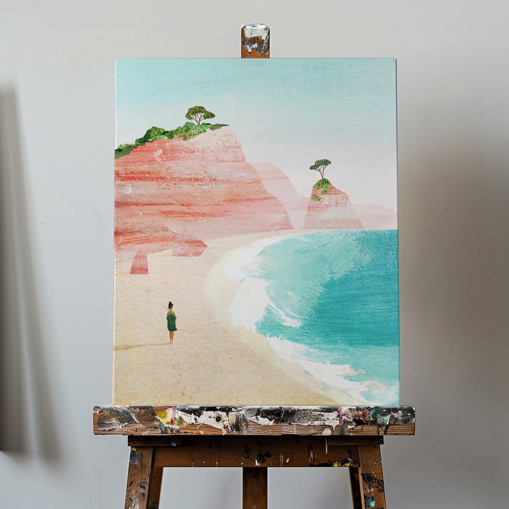 Strandflicka iv | Canvastavla