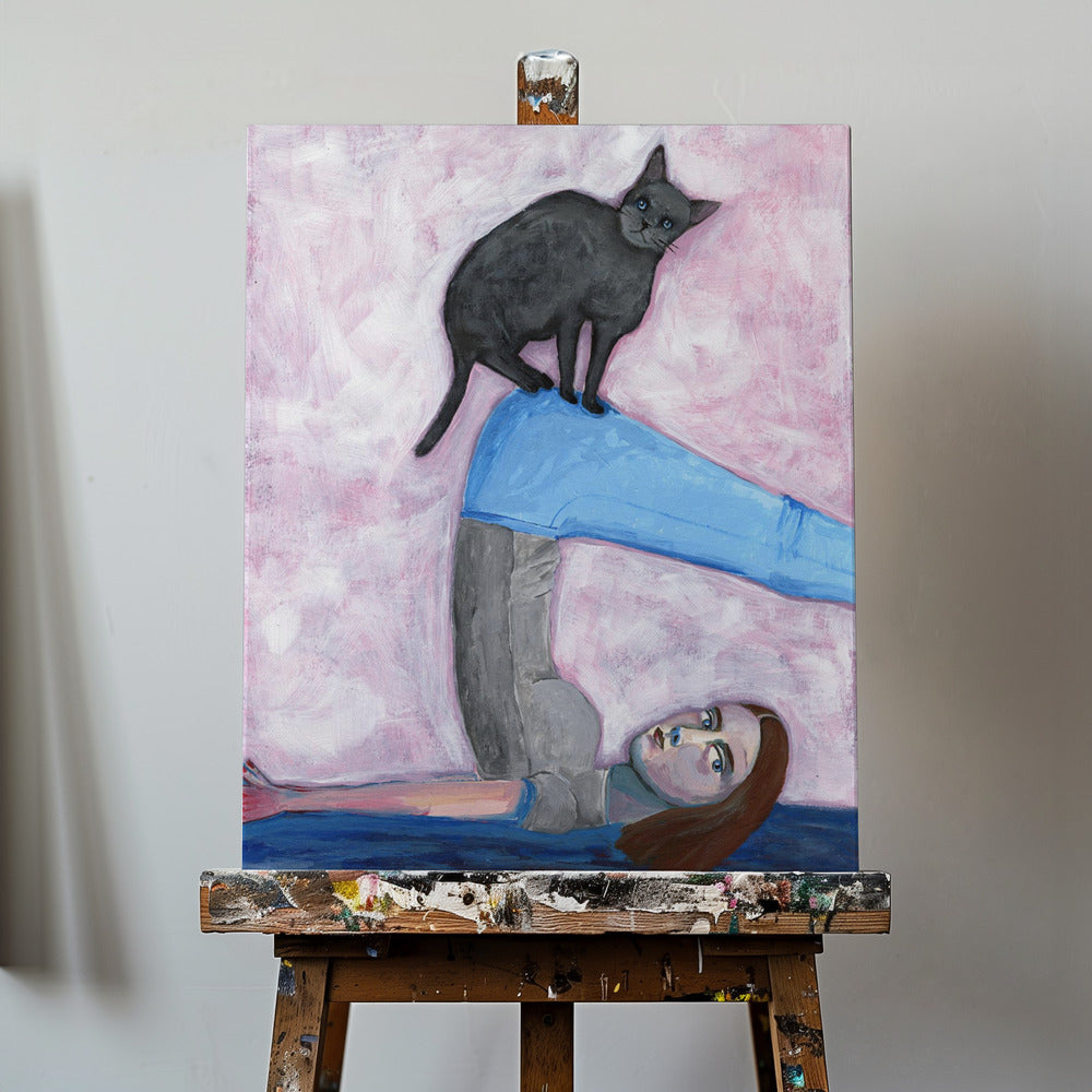 Yoga med min katt | Canvas
