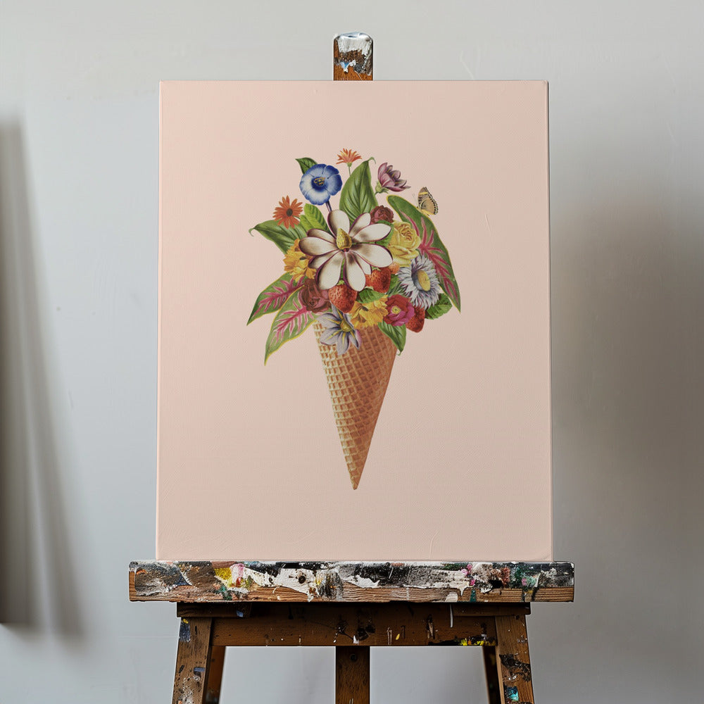 Botanisk rosa glass | Canvas