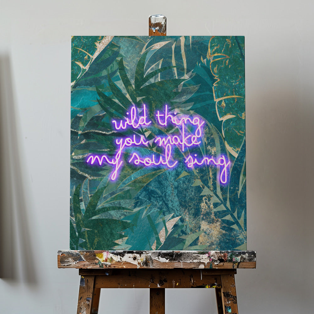 Neon Djungel Typografi | Canvas