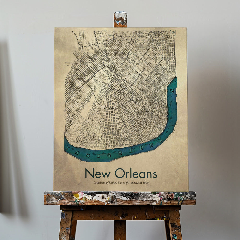 Karta över New Orleans | Canvas