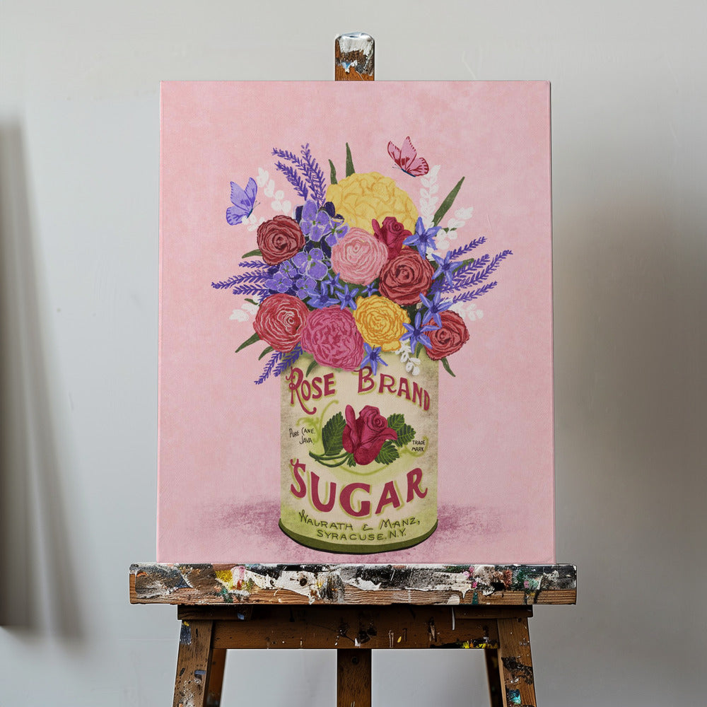 Flores en lata vintage | Impresiones en Lienzo