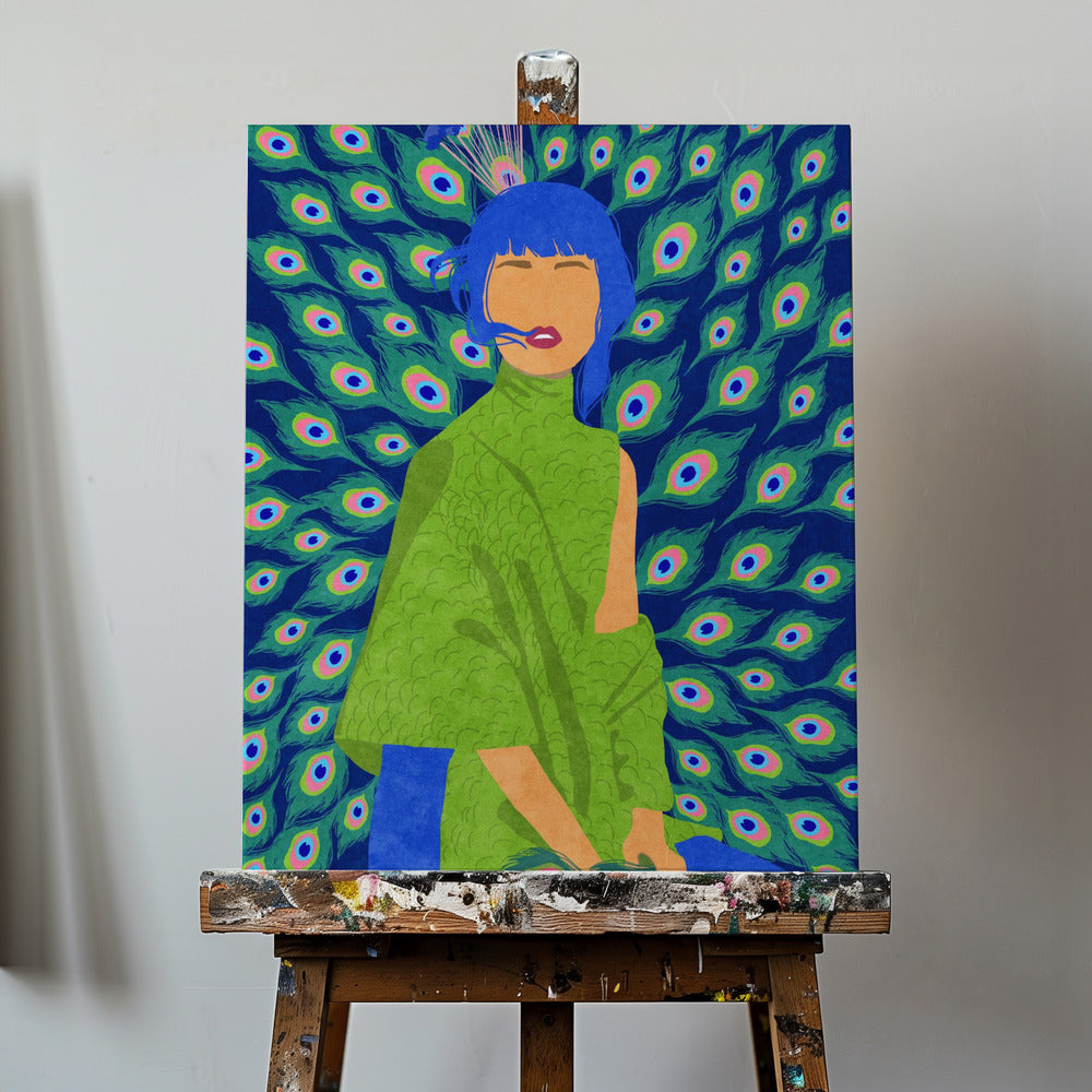 donna pavone | Stampe su Tela