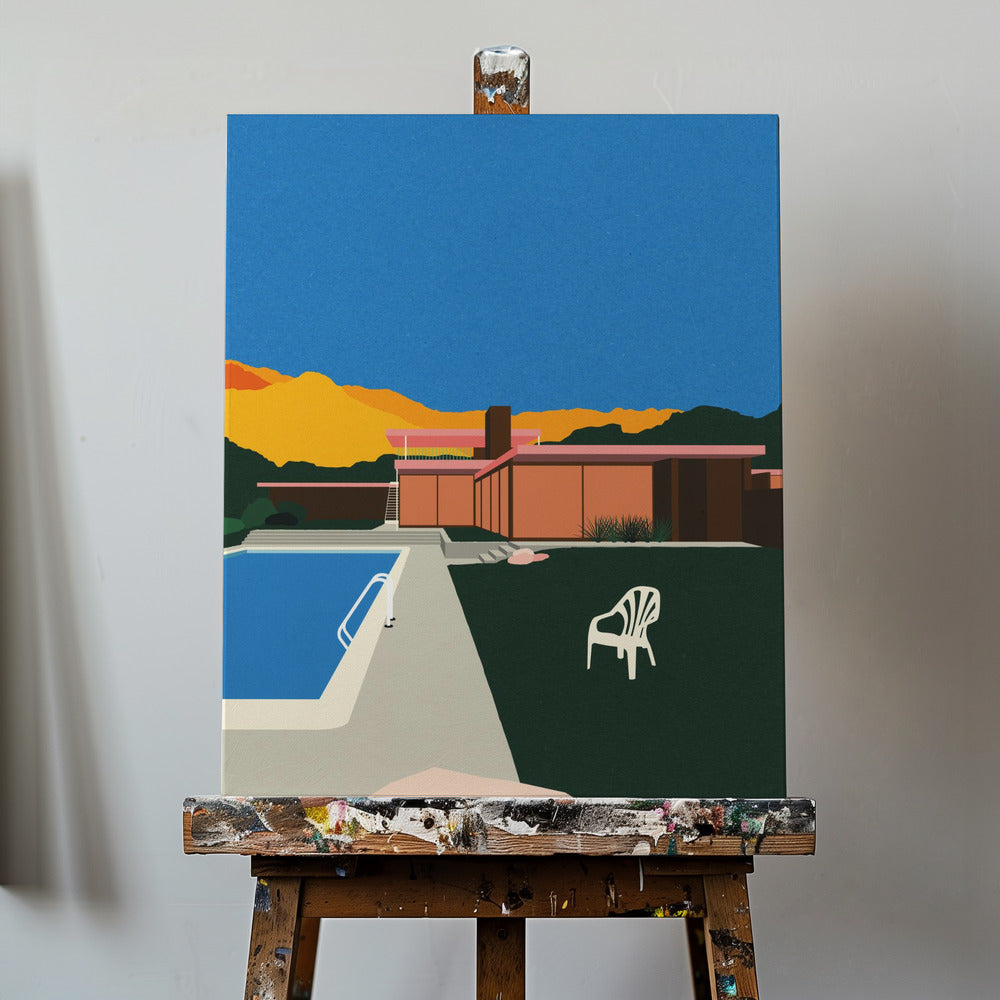 Kaufmann Desert House Poolside | Canvastavla