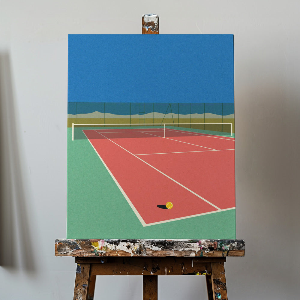 Tennis Court In the Desert | Canvas