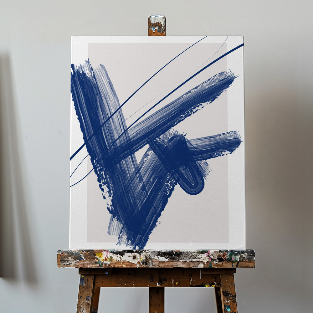 Bold Blue Brushstrokes | Canvas