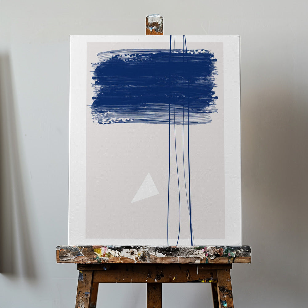 Bold Blue Brushstrokes | Canvas