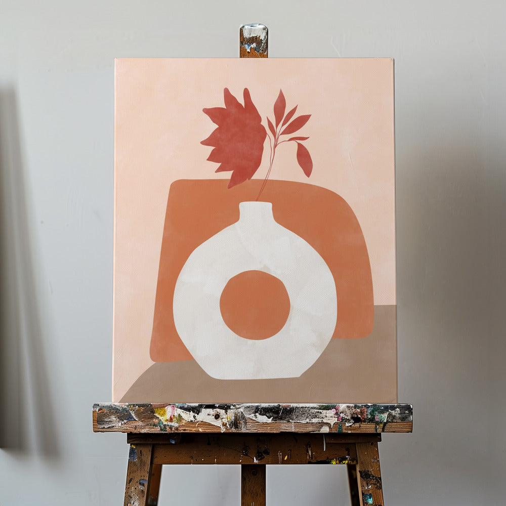 Vase and Leaves | Canvas