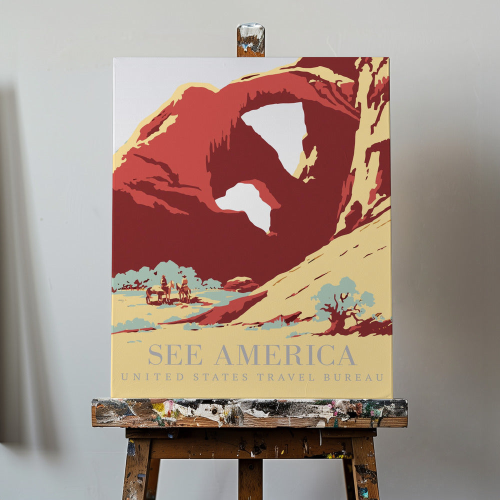 Se Amerika-poster | Canvastavla