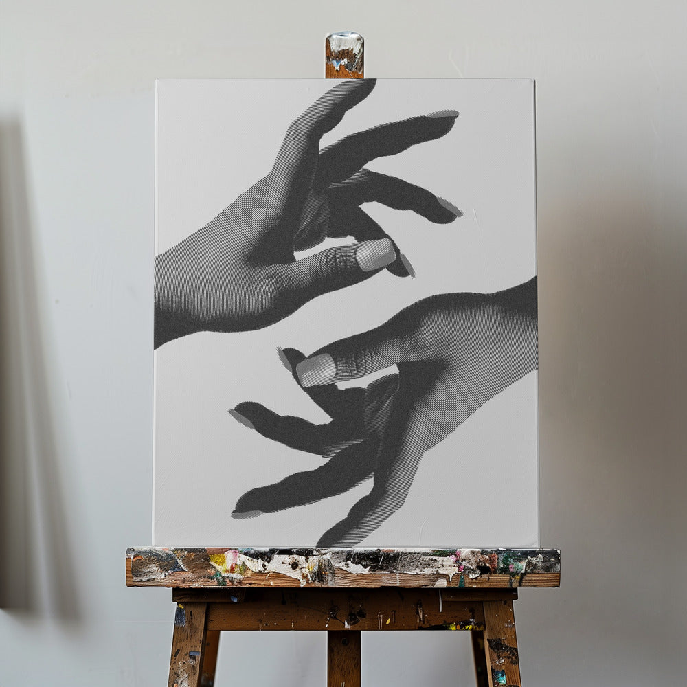 Händer svartvita | Canvas