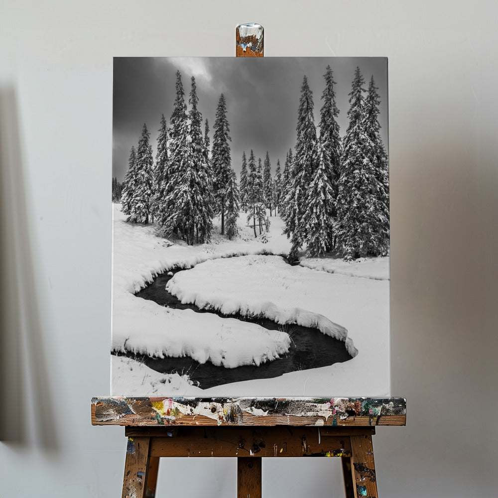 Första snön | Canvasduk