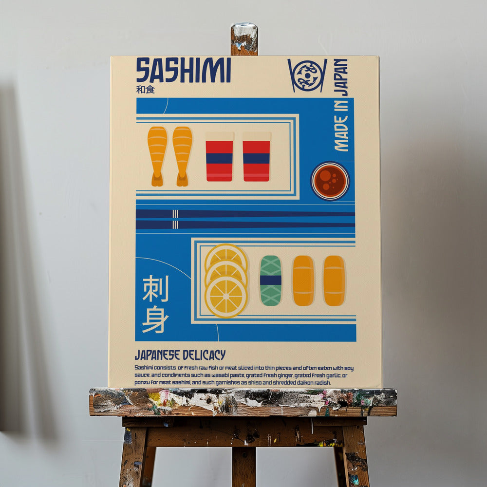 Sashimi Japanese Food Print | Canvas