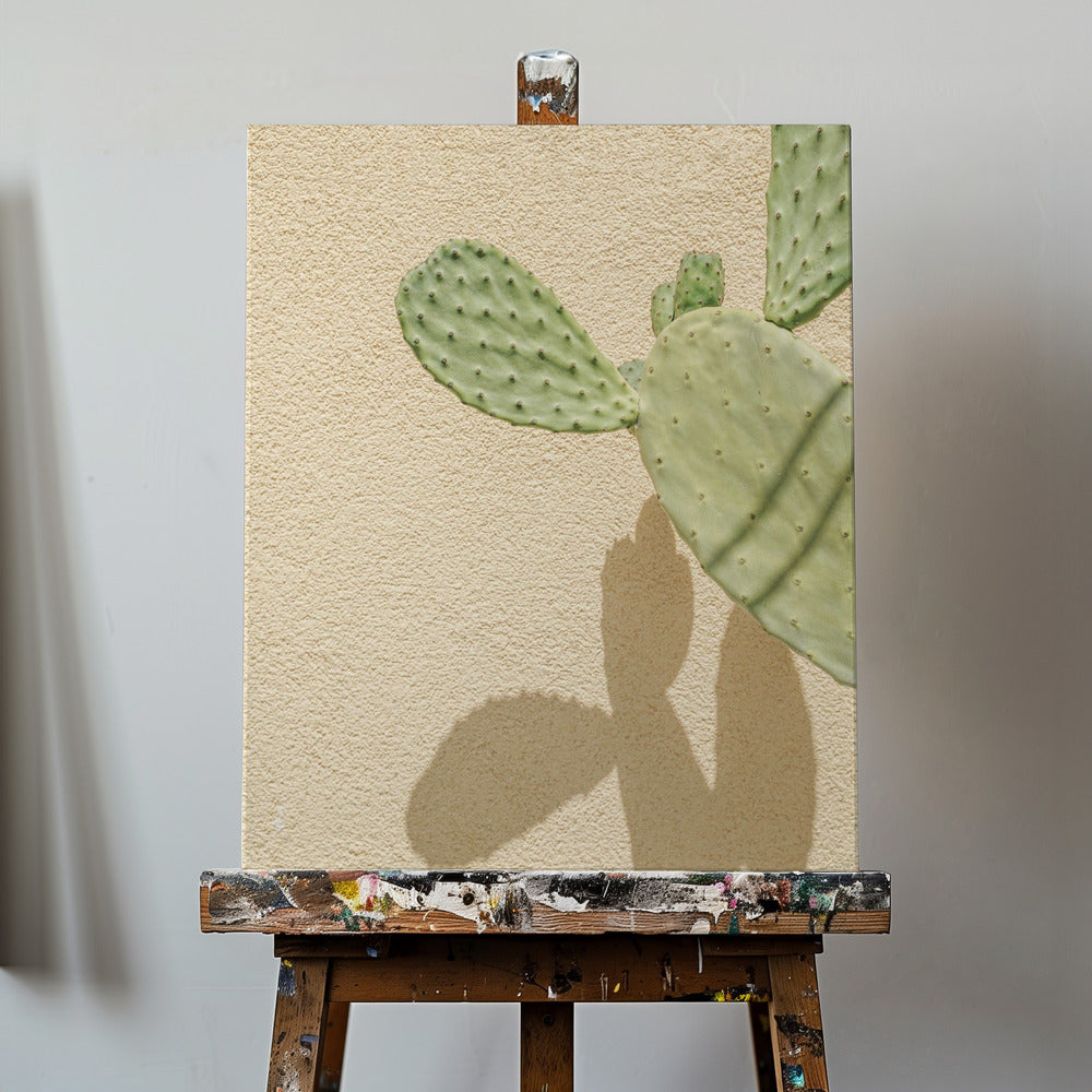 Kakteen Schattenspiel | Leinwand