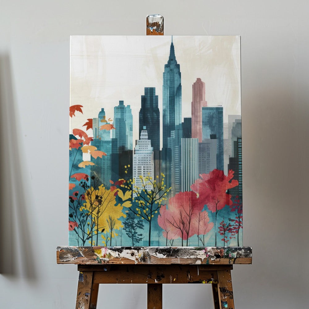 Digital målning i akvarell i New York City (1) | Canvas
