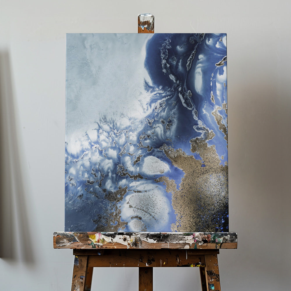 Zen Art 'Ocean Wave Waltz 2' - Akvarellvågor | Canvastavla