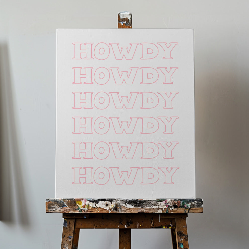 Rosa Hej då | Canvasduk