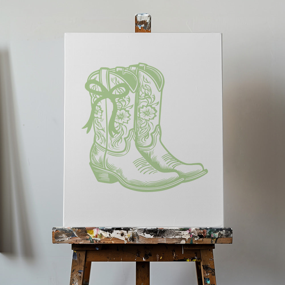 Blommiga cowboystövlar | Canvas
