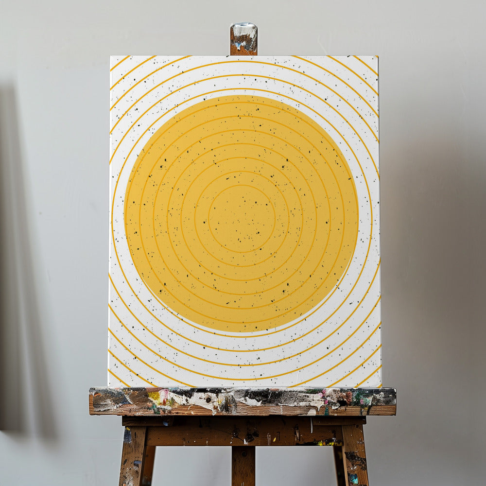 Konzentrische gelbe Kreise | Leinwand