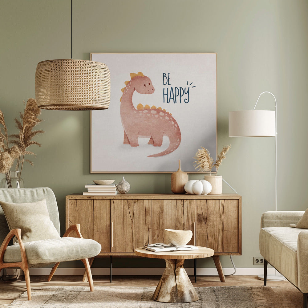 Dino mit langem Hals | Leinwand-Bilder