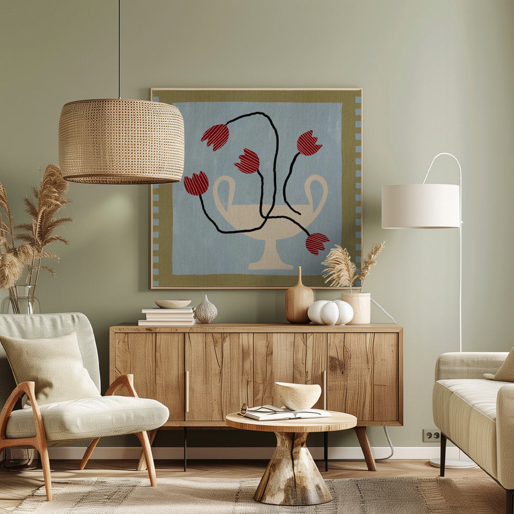 Aus der Vase gepflanzte Blüten 6 | Leinwand-Bilder