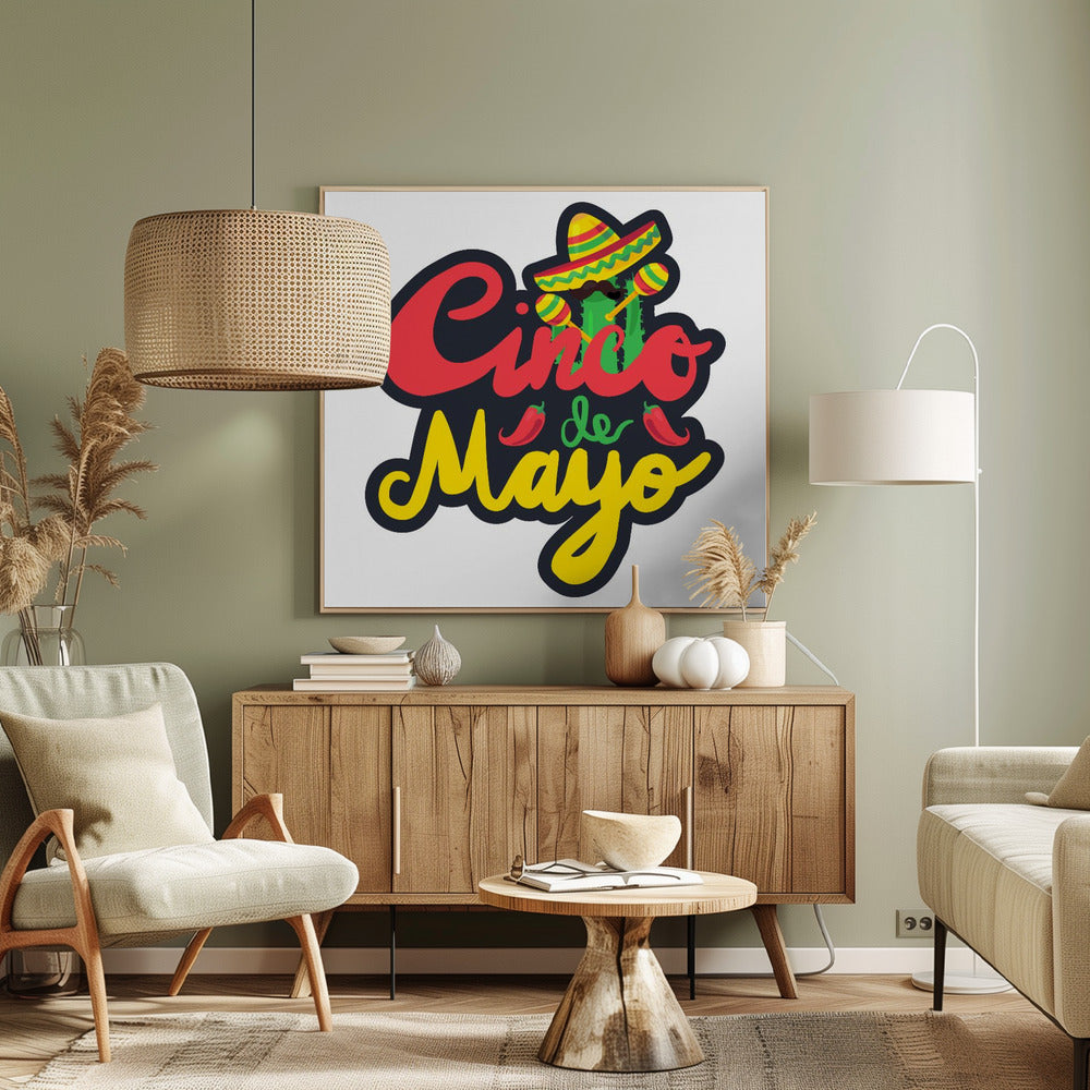 Cartoon Cinco de Mayo Art | Canvas